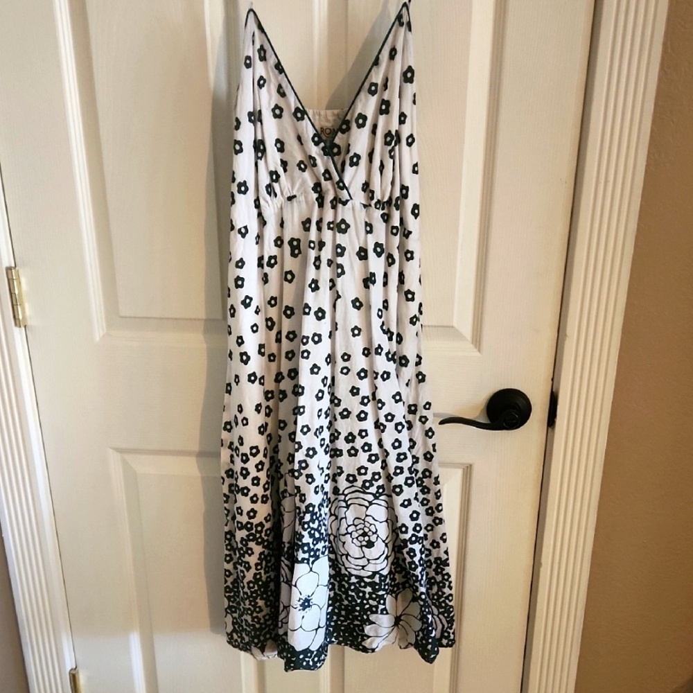 Romy Green and White Knee/Tea length Sundress